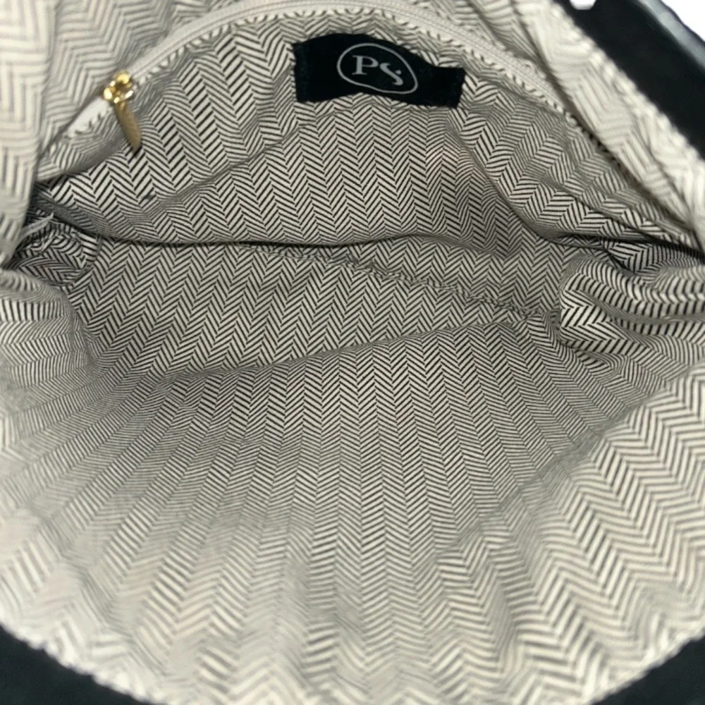 PS Fold Over Faux Leather Purse, black - Picture 2 of 3